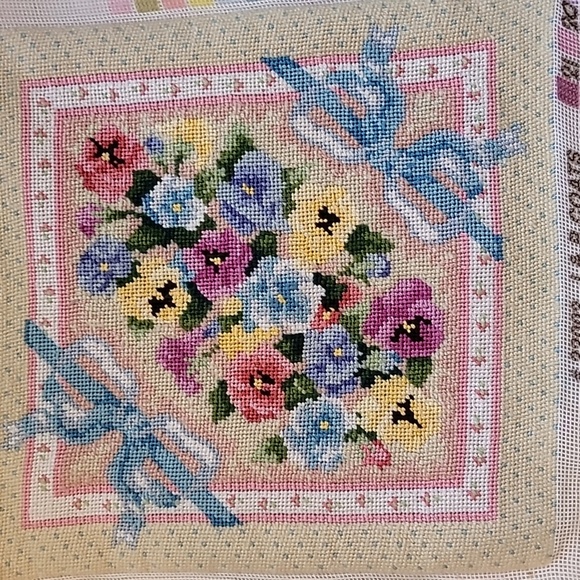 Floral Needlepoint - Picture 1 of 5